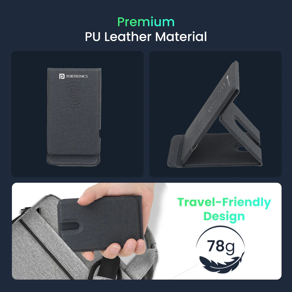 Portronics Freedom Fold 15W Foldable Wireless Charger