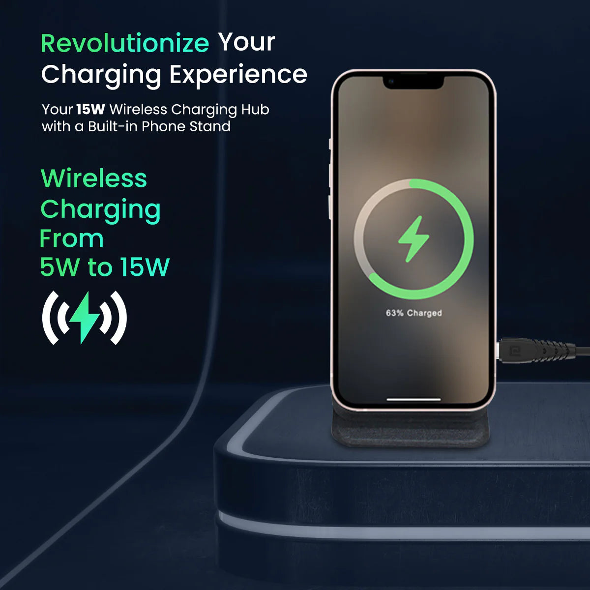 Portronics Freedom Fold 15W Foldable Wireless Charger