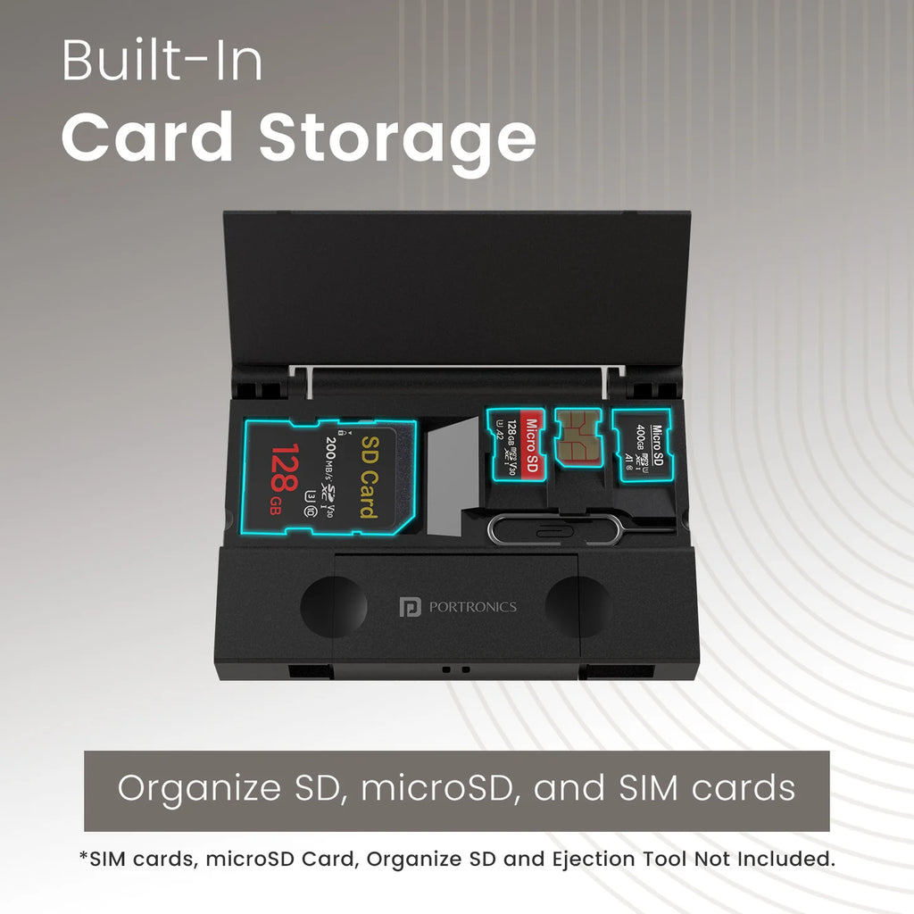 Portronics Mport 30 Plus Card Reader with Storage Case