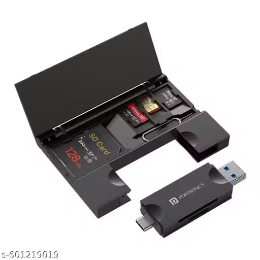 Portronics Mport 30 Plus Card Reader with Storage Case