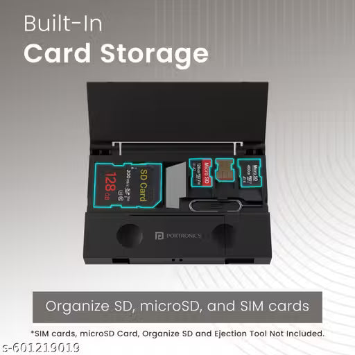 Portronics Mport 30 Plus Card Reader with Storage Case