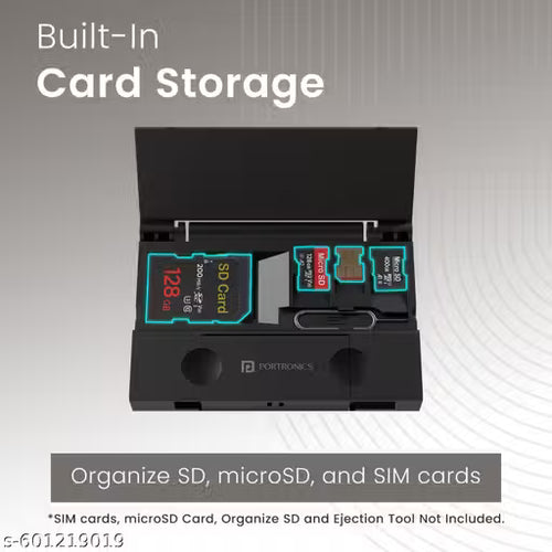 Portronics Mport 30 Plus Card Reader with Storage Case
